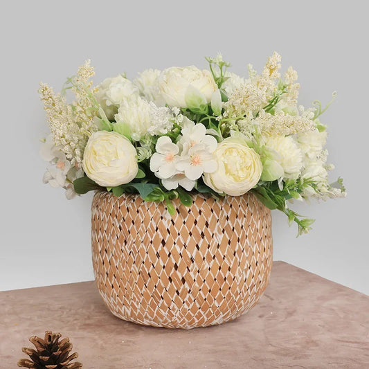 Silk Rose Bridal Bouquet Decoration for Home & Wedding