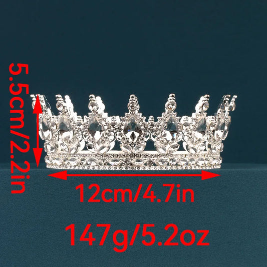 European Regal Round Crown β Colorful Crystal Wedding Tiara