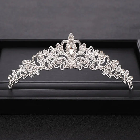 Bloom Veil Co. Baroque Royal Bridal Crown – Gold and Silver Crystal Wedding Tiara