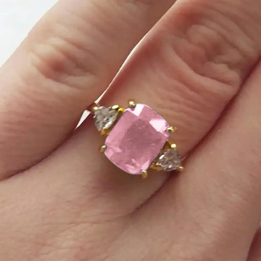 Geometric Cubic Zirconia Wedding Band | Trendy Bridal Ring | Women's Wedding Jewelry