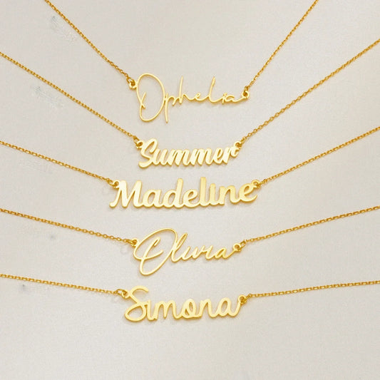 Personalised Cursive Name Necklace β Custom Stainless Steel Jewelry