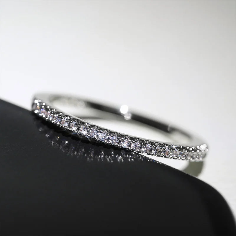 New Minimalist Brilliant Zircon Thin Ring