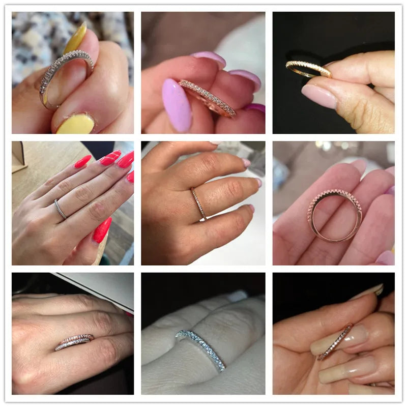 New Minimalist Brilliant Zircon Thin Ring