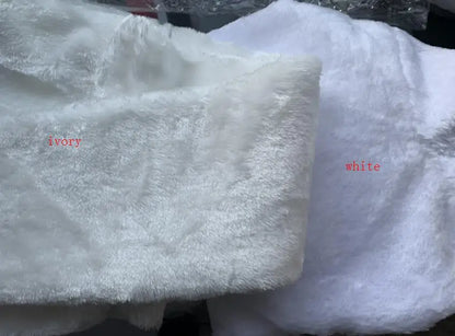 Customized White / Ivory Faux Fur Wedding Wraps With Long Sleeves Bolero Mariage Cheap Bridal Jackets / Shaw Wedding Accessories