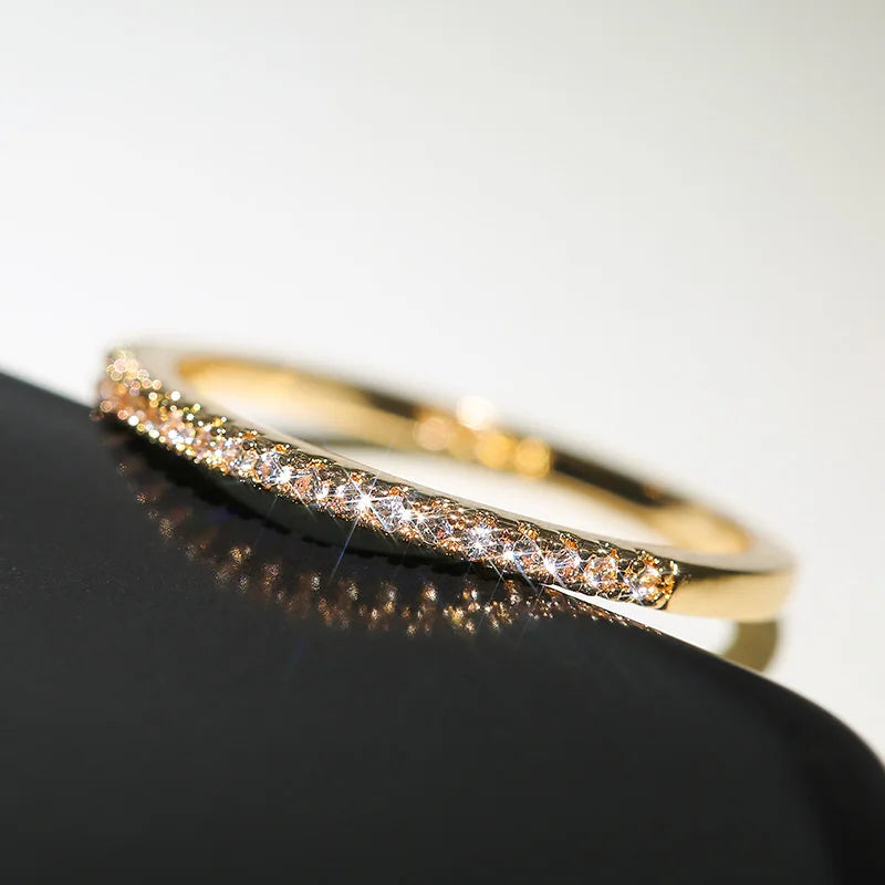 New Minimalist Brilliant Zircon Thin Ring