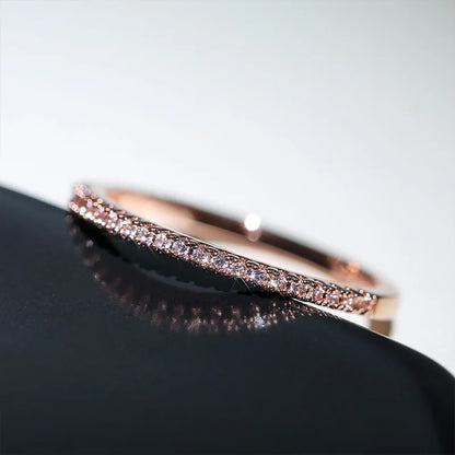 New Minimalist Brilliant Zircon Thin Ring