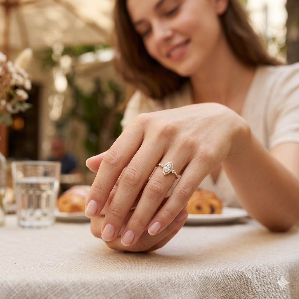 Geometric Cubic Zirconia Wedding Band | Trendy Bridal Ring | Women’s Fashion Jewellery