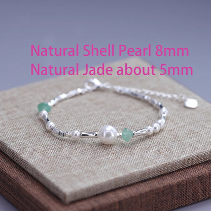 925 Sterling Silver Butterfly Bead String Bracelet