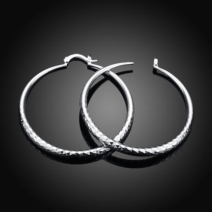 925 Sterling Silver 5CM Classic Hoop Earrings