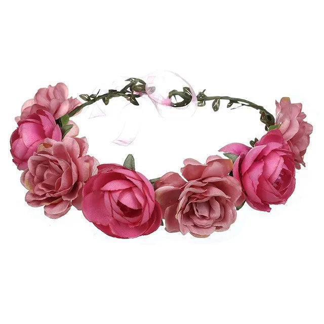 Botanical Flower Crown Boho Bridal Headband