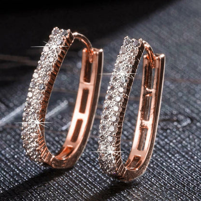 Luxury Full Paved CZ Hoop Earrings