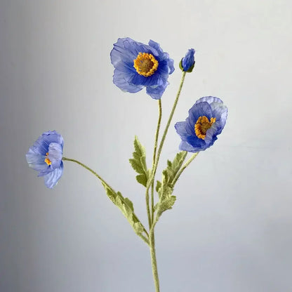Artificial Flowers Fake Poppy Silk Flowers Long Stem Housewarming Garden Table Wedding DIY Party Wedding Bridal Bouquet Decor