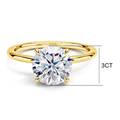 Bloom Veil Co. | GRA Certified Moissanite Engagement Ring | Rose Gold Sterling Silver | 1ct - 5ct