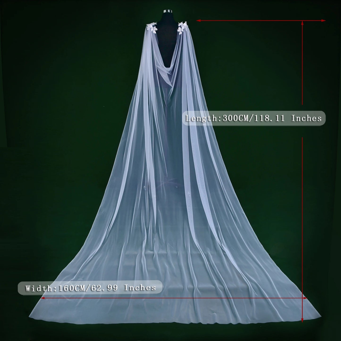 Wedding Bolero Bridal Cape Veil Wedding Accessories Long Cloak Shawl Soft Evening Cape Jacket Spanish Embroidered Shawls GP14