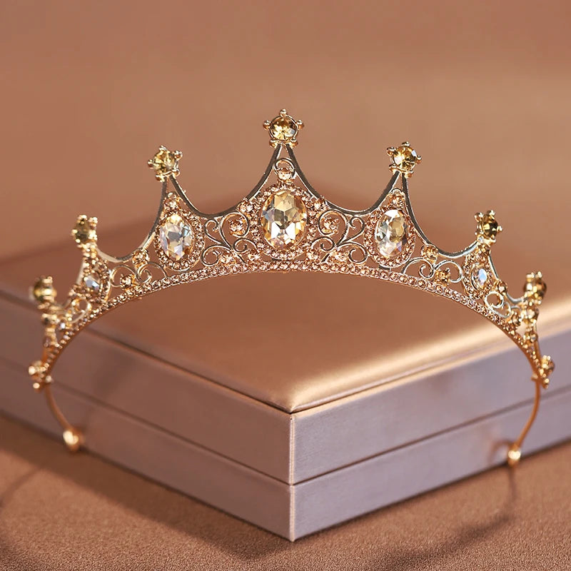 Premium Silver Botanical Wedding Crown | Regal Birthday Tiara & Bridal Hairwear Accessory
