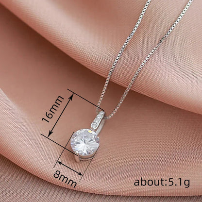 Eternity Round Zirconia Pendant Necklace