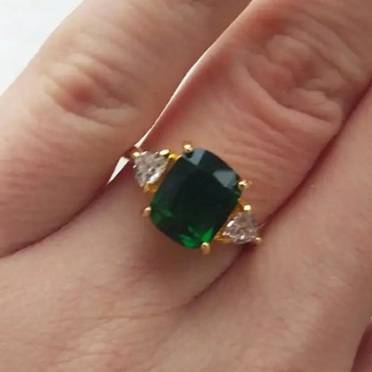 Geometric Cubic Zirconia Wedding Band | Trendy Bridal Ring | Women's Wedding Jewelry