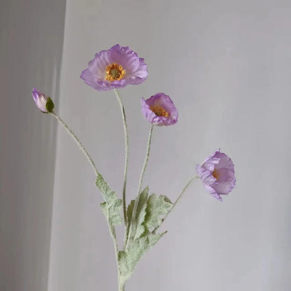 Artificial Flowers Fake Poppy Silk Flowers Long Stem Housewarming Garden Table Wedding DIY Party Wedding Bridal Bouquet Decor