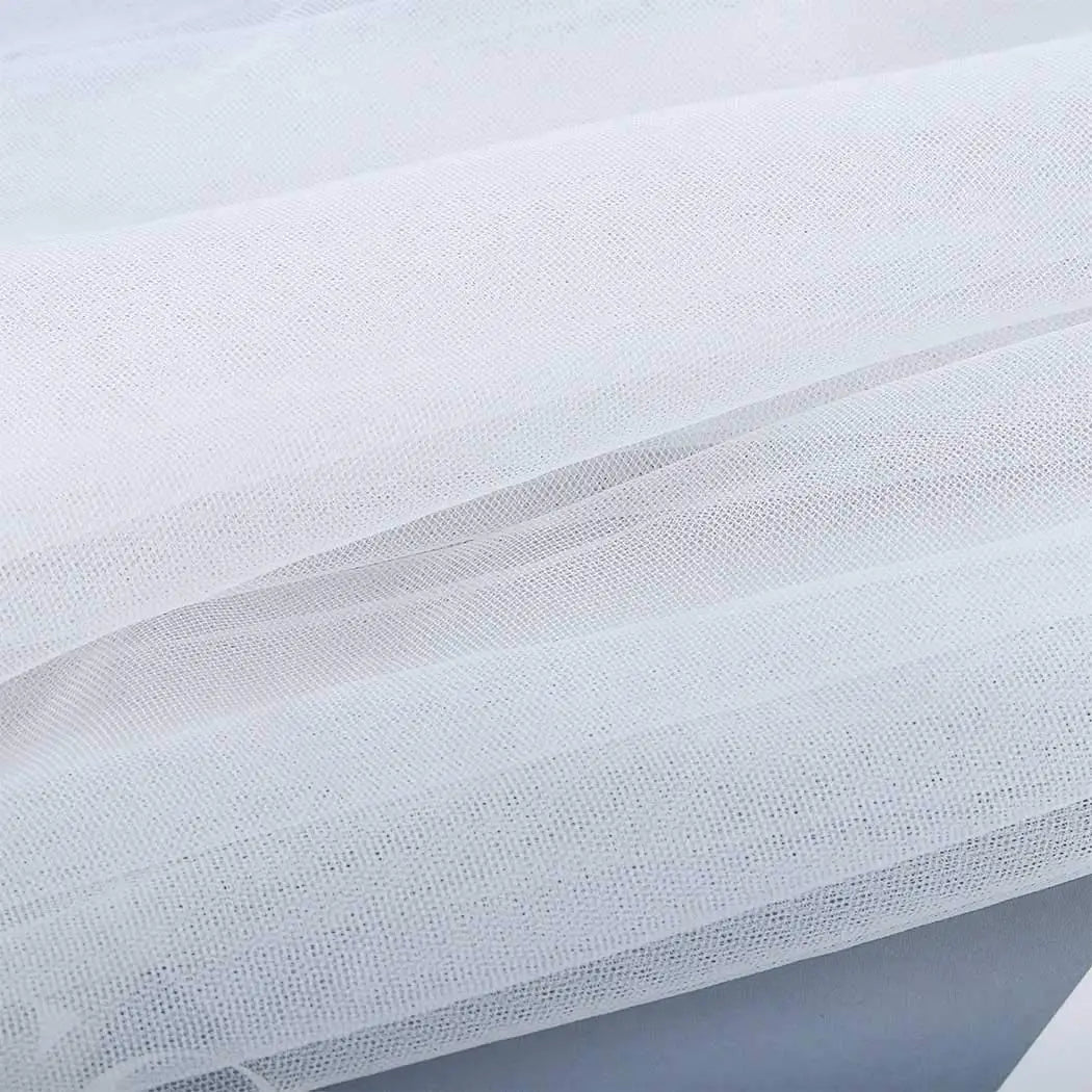 Two-Layer Fingertip Bridal Veil with Comb Cut Edge