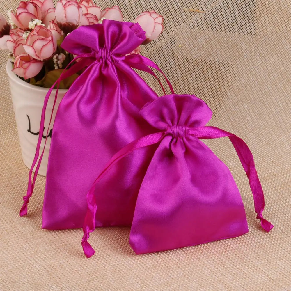 Silk Jewelry Gift Bag Satin Drawstring Pouch For Wedding Party Candy Bag Luxury Jewelry Packing