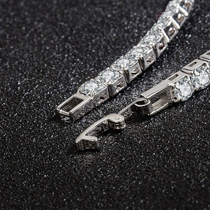 925 Sterling Silver Zirconia Tennis Bracelet – 4mm Classic Charm Jewellry