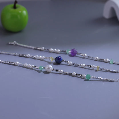 925 Sterling Silver Butterfly Bead String Bracelet