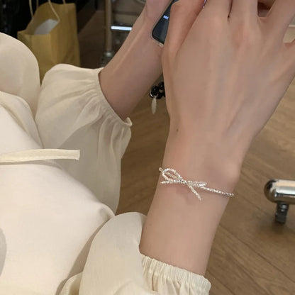 925 Sterling Silver Butterfly Bead String Bracelet