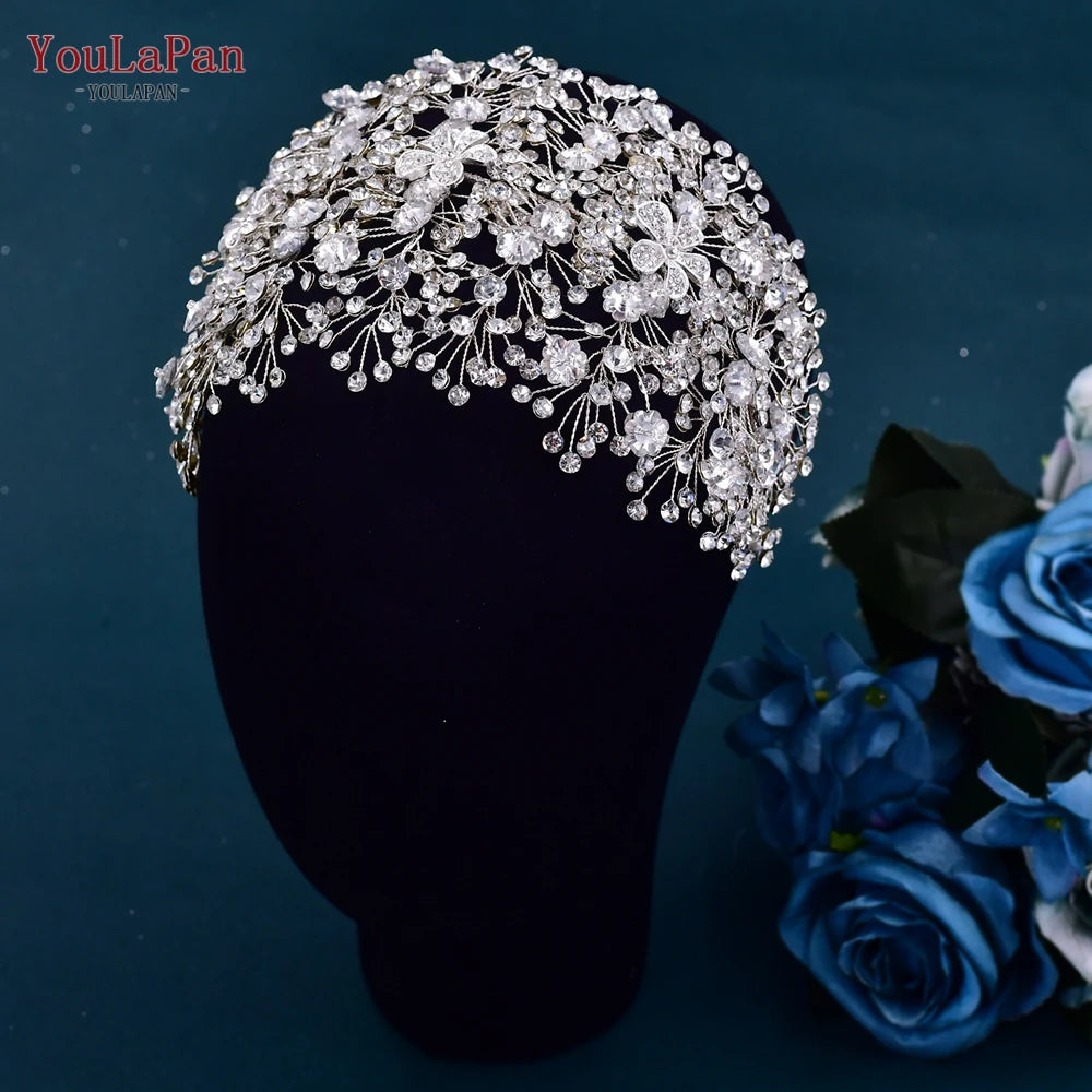 Bohemian Sparkling Rhinestone Bridal Forehead Headband