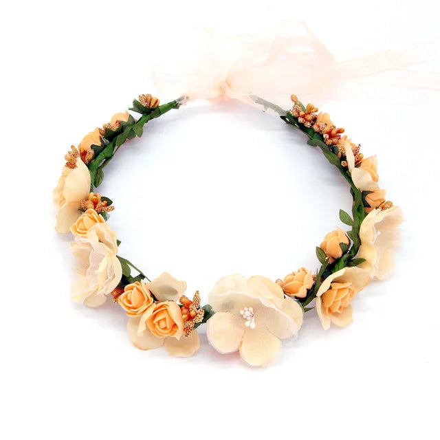 Botanical Flower Crown Boho Bridal Headband