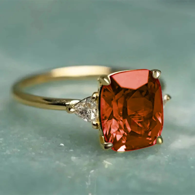 Geometric Cubic Zirconia Wedding Band | Trendy Bridal Ring | Women's Wedding Jewelry
