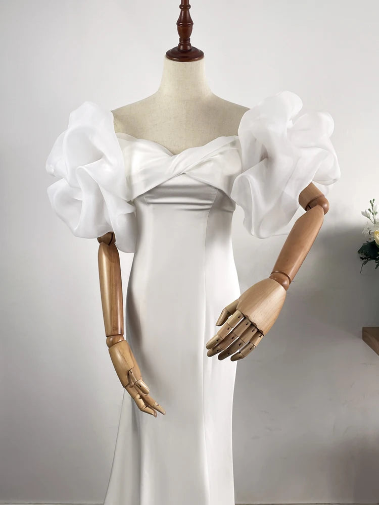 WG155 Women's Simple Fashionable Bridal Sleeves Wedding Dress Sleeves Suitable for Wedding Ceremony Evening Dress Accessories
