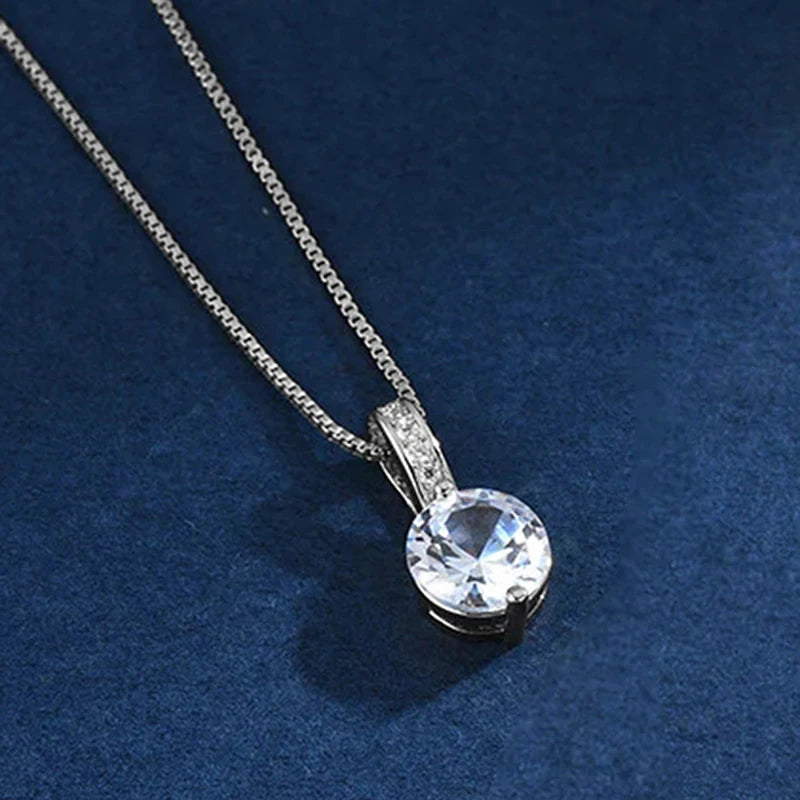 Eternity Round Zirconia Pendant Necklace