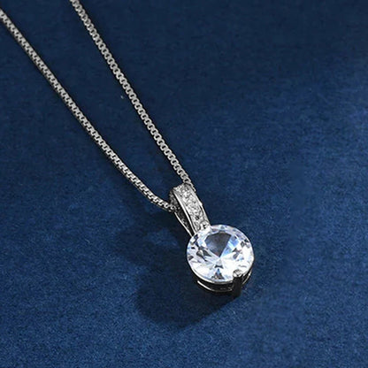 Eternity Round Zirconia Pendant Necklace