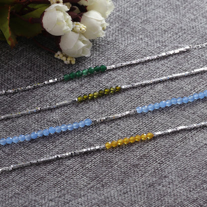 925 Sterling Silver Butterfly Bead String Bracelet