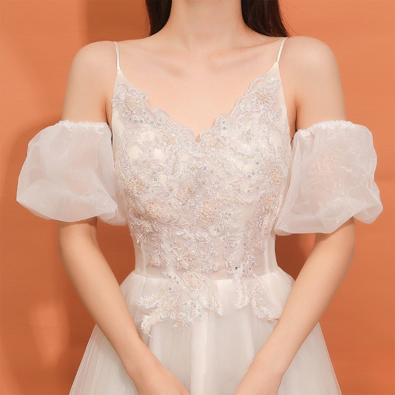 Detachable Tulle Puff Sleeves Removable Bridal Arm Covers