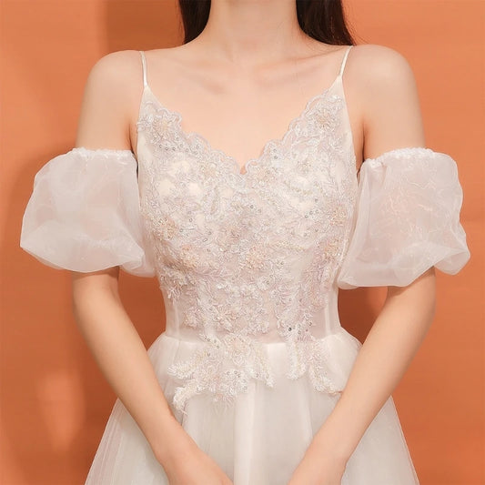 Detachable Tulle Puff Sleeves Removable Bridal Arm Covers
