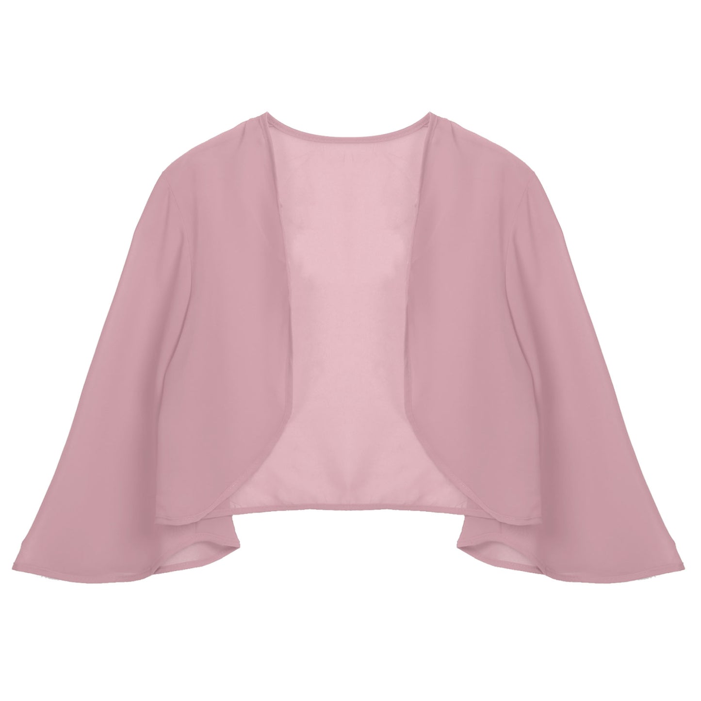 Women 3/4 Sleeve Chiffon Cardigan Bolero Shawls Outerwear Wedding Bridal Party Dress Wraps Beach Vacation Cover Ups Soft Cape