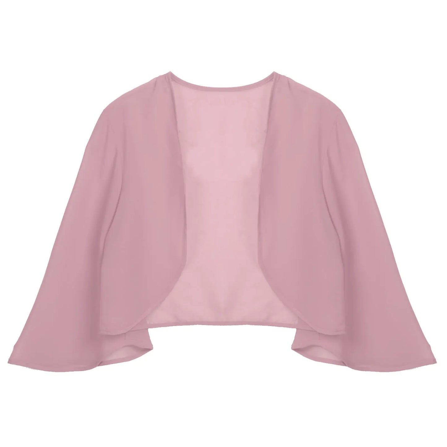 Women 3/4 Sleeve Chiffon Cardigan Bolero Shawls Outerwear Wedding Bridal Party Dress Wraps Beach Vacation Cover Ups Soft Cape
