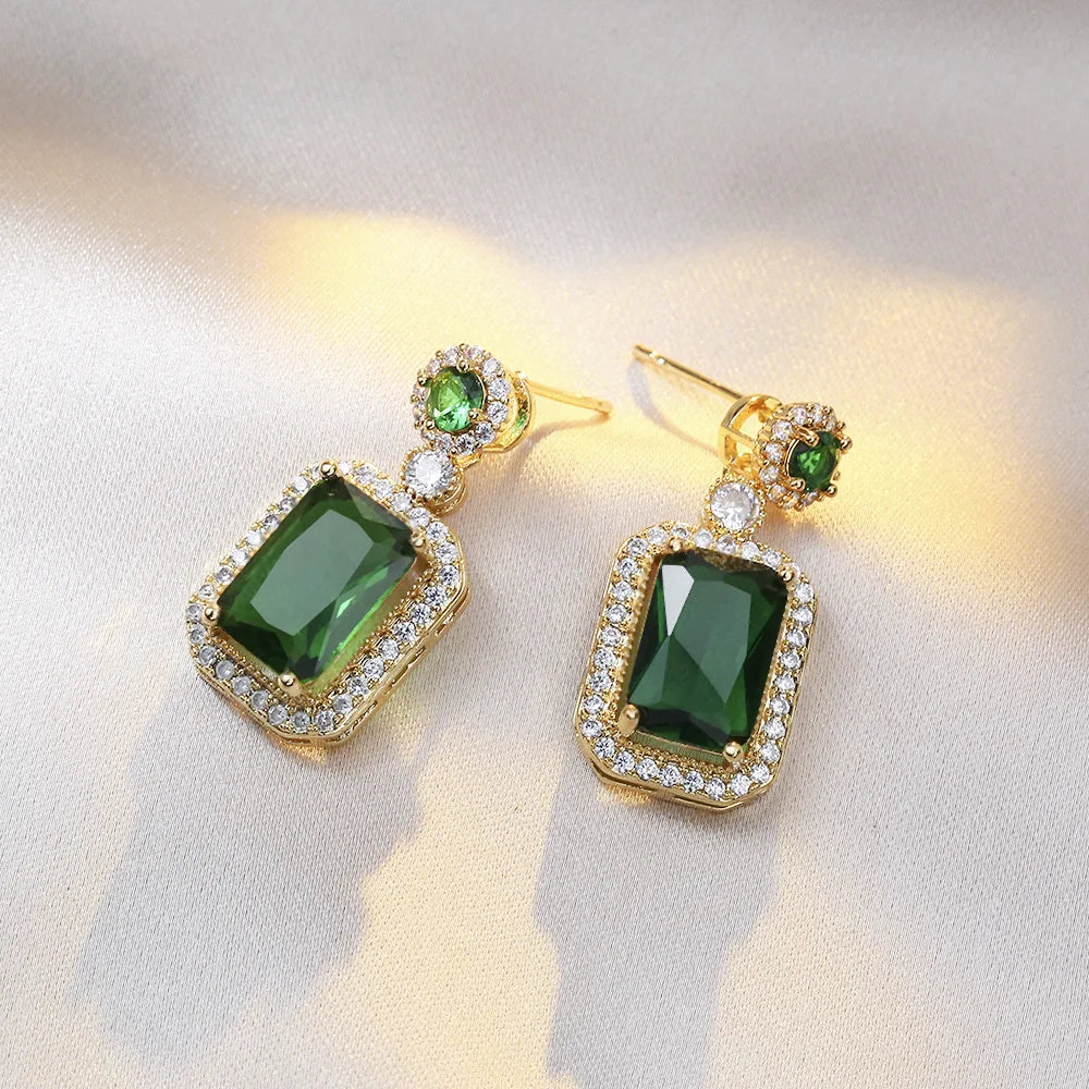 Exquisite Quadrate Rhinestone 4PCS Jewelry Set
