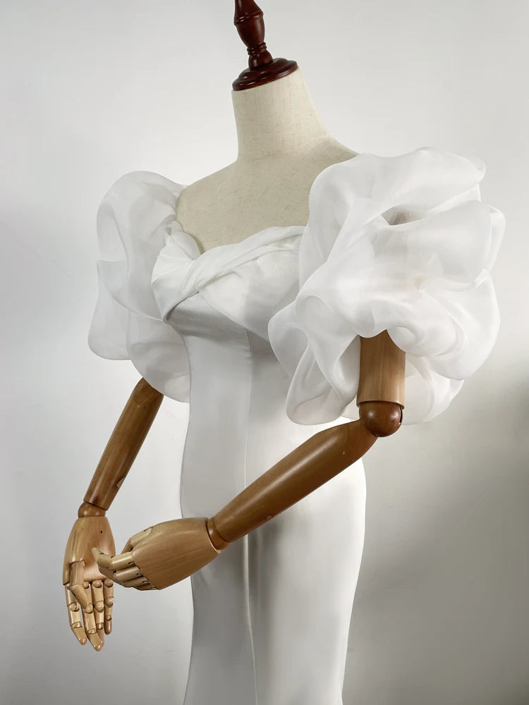 WG155 Women's Simple Fashionable Bridal Sleeves Wedding Dress Sleeves Suitable for Wedding Ceremony Evening Dress Accessories