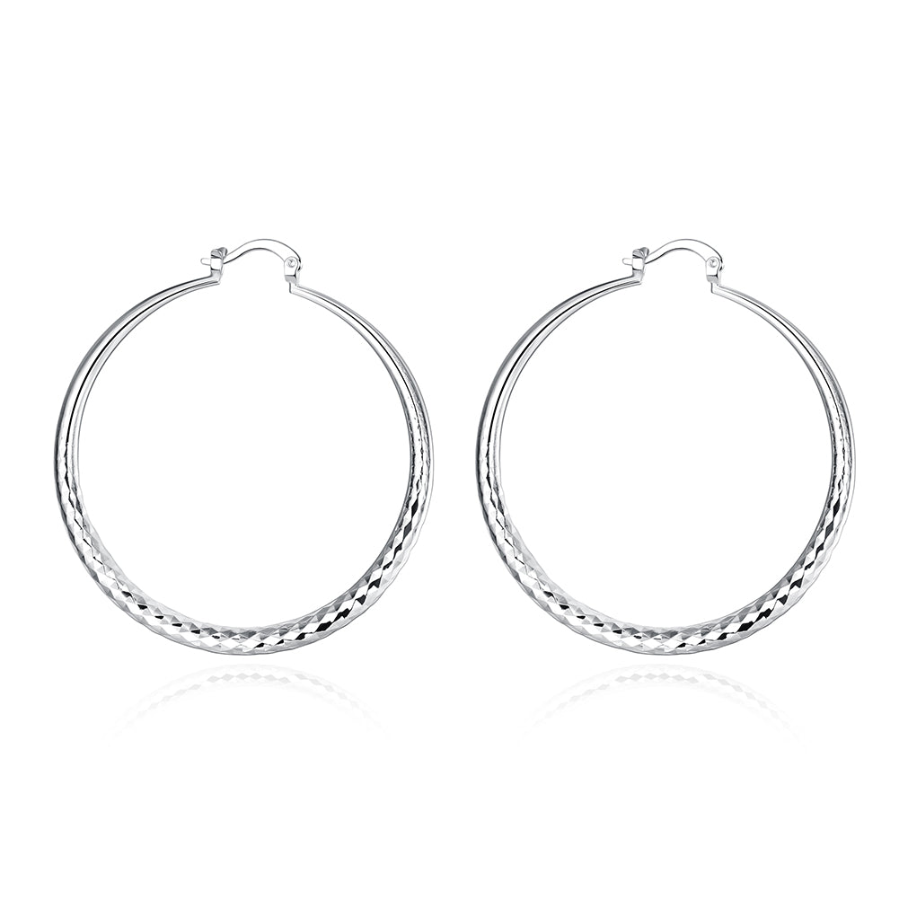 925 Sterling Silver 5CM Classic Hoop Earrings