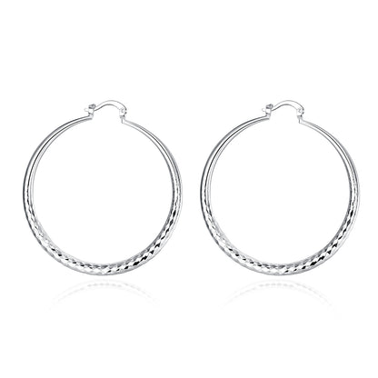 925 Sterling Silver 5CM Classic Hoop Earrings