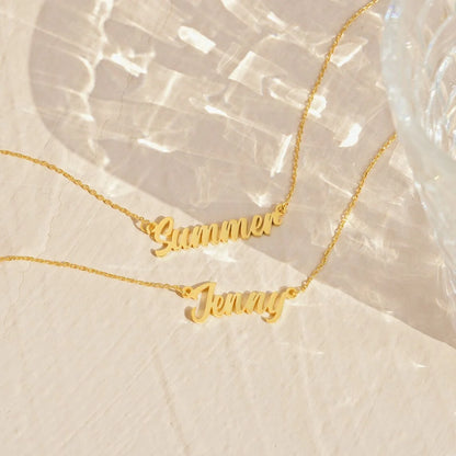 Personalised Cursive Name Necklace – Custom Stainless Steel Jewelry
