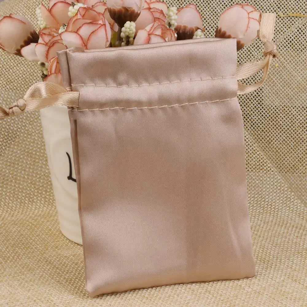 Silk Jewelry Gift Bag Satin Drawstring Pouch For Wedding Party Candy Bag Luxury Jewelry Packing