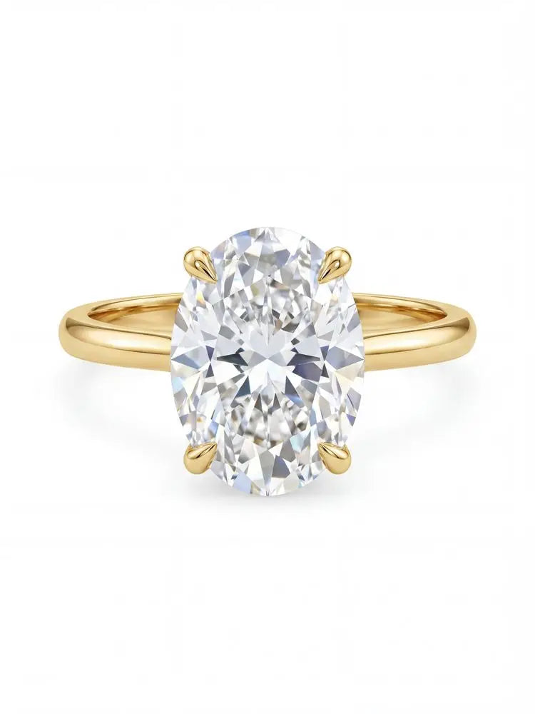 Gorgeous Shiny Oval Zircon 925 Sterling Silver Ring