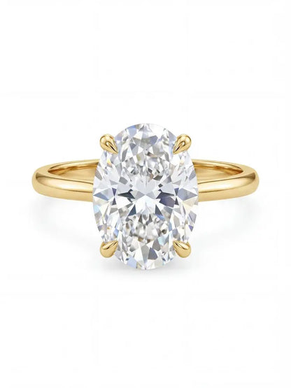 Gorgeous Shiny Oval Zircon 925 Sterling Silver Ring