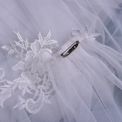 Wedding Bolero Bridal Cape Veil Wedding Accessories Long Cloak Shawl Soft Evening Cape Jacket Spanish Embroidered Shawls GP14