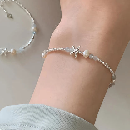 925 Sterling Silver Butterfly Bead String Bracelet