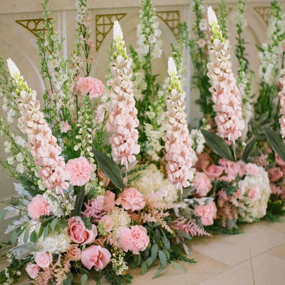 Premium 74cm Hanging Silk Orchid Floral Strings (5-Pack) | Luxury Wedding Arch & Ceremony Garland Decor