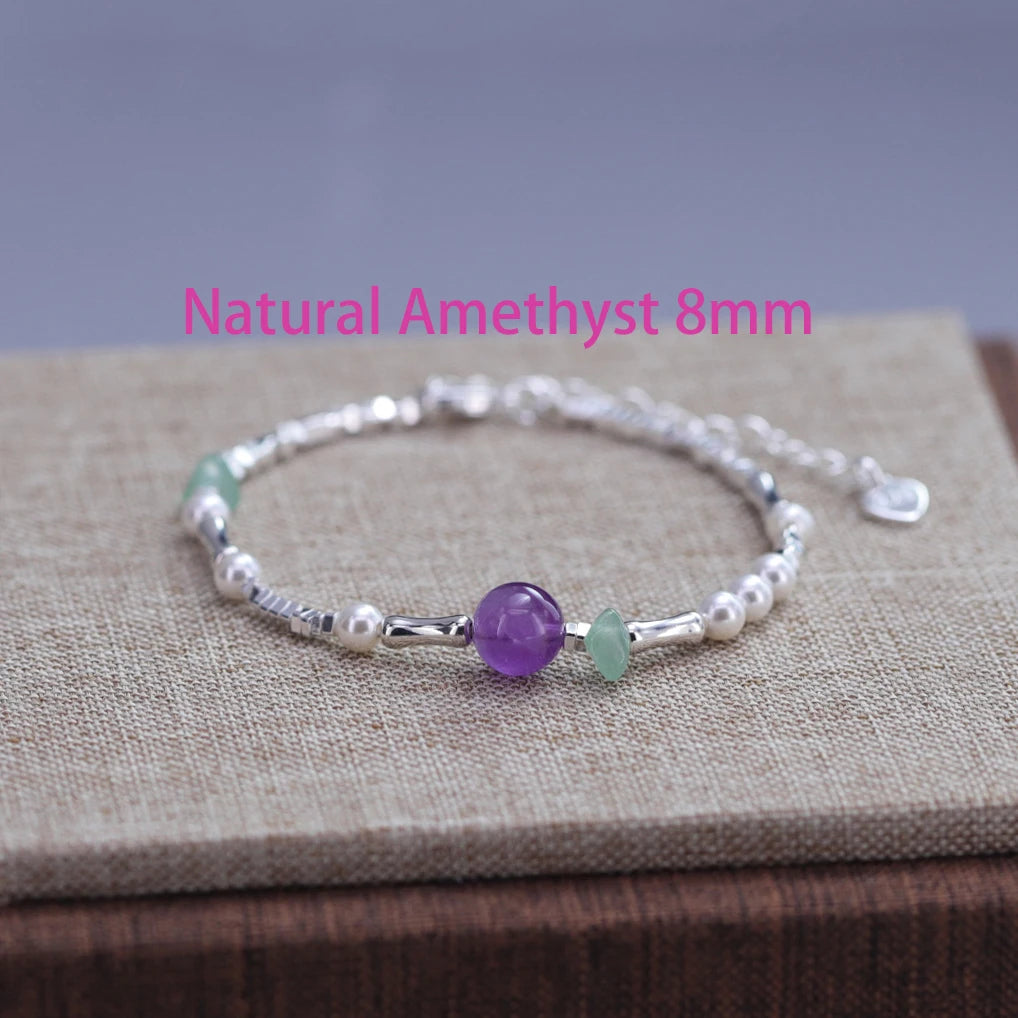 925 Sterling Silver Butterfly Bead String Bracelet